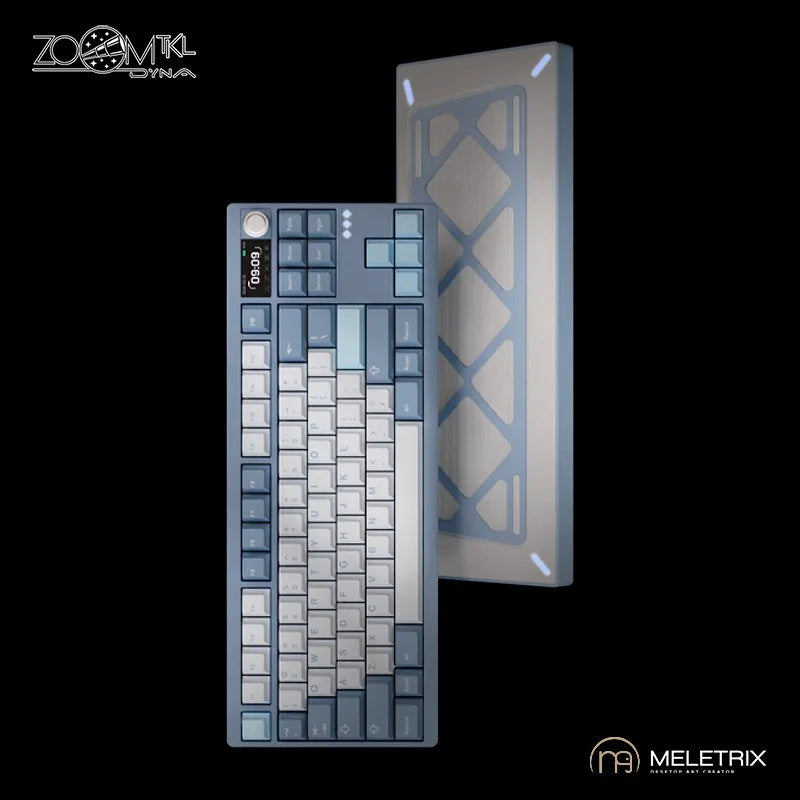 ZOOM TKL DYNA Keyboard Kit Tri-mode Wireless Hot Swap CNC Aluminum Customized with Knob Screen Gaming Mechanical Keyboards Kit