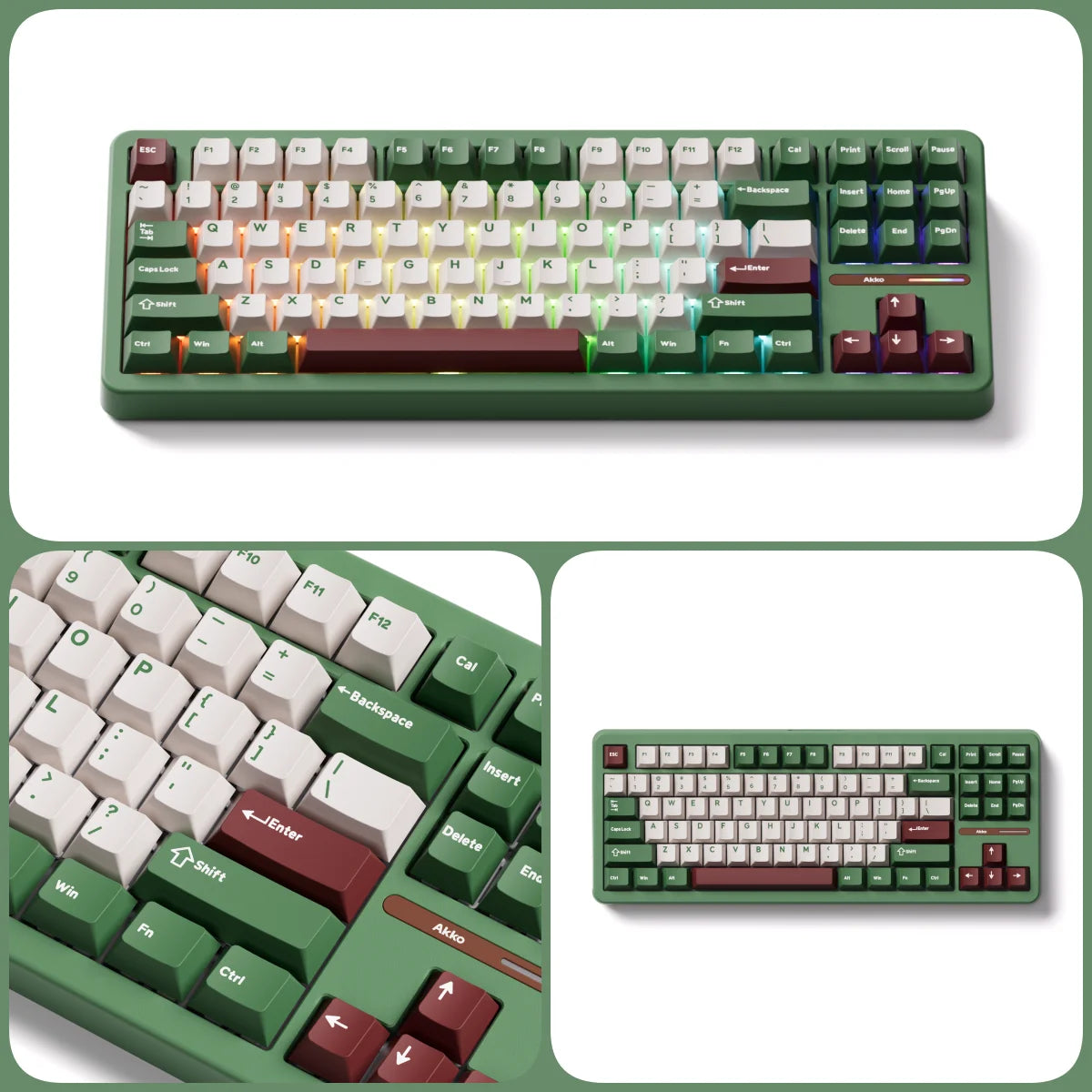 Akko TAC87 Mechanical Keyboard 80% TKL Hot-swap RGB USB Wired/2.4G&BT Wireless 10000mAh Gaming PC Keyboard Gasket Mount