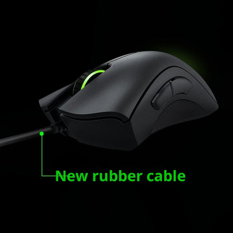 Original Razer DeathAdder Essential Wired Gaming Mouse Mice 6400DPI Optical Sensor 5 Independently Buttons For Laptop PC Gamer