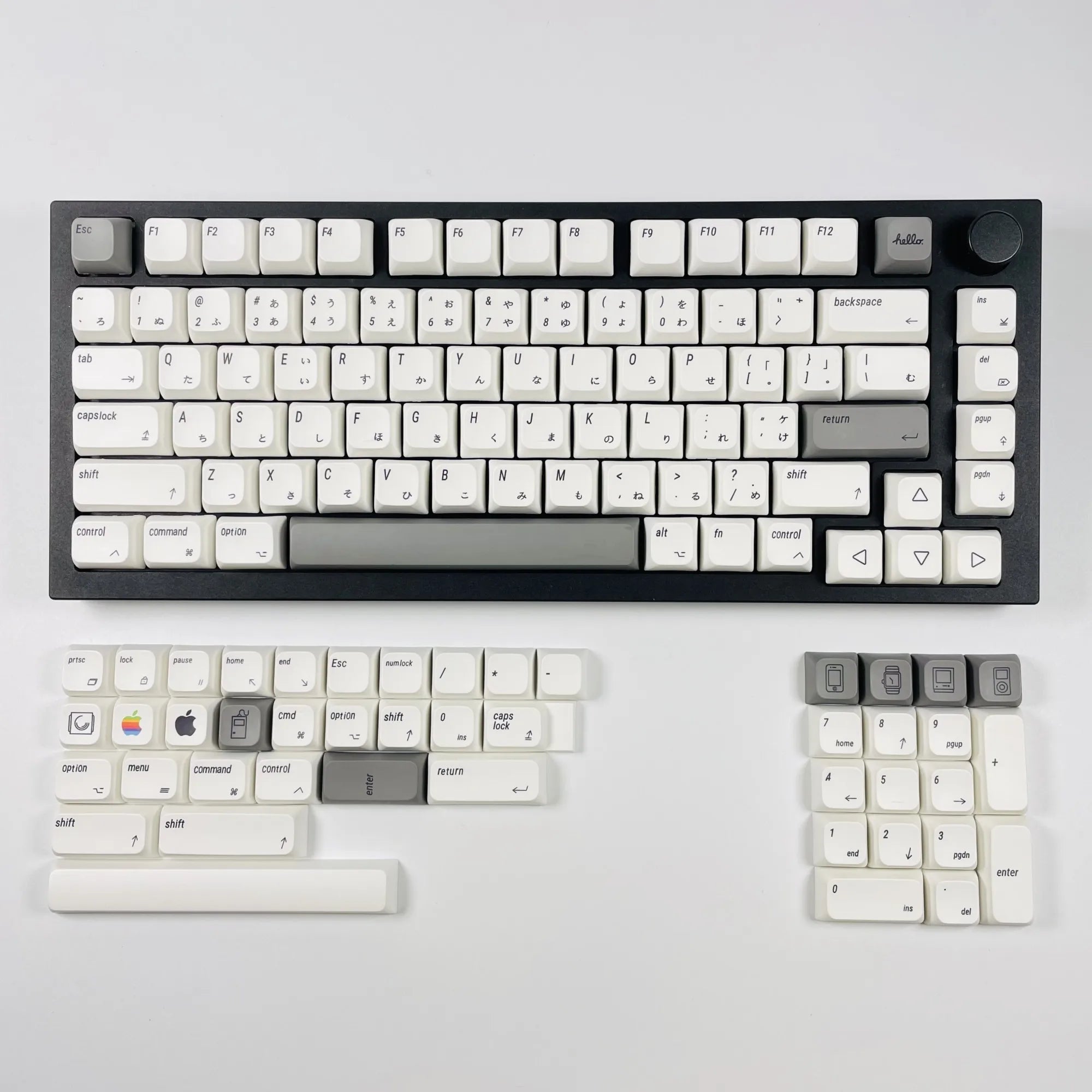 XDA PBT Keycaps English/Japanese/Russian/Korean 127 Keys/Set For Apple MAC Cherry MX Keycap For DIY Custom Mechanical Keyboard