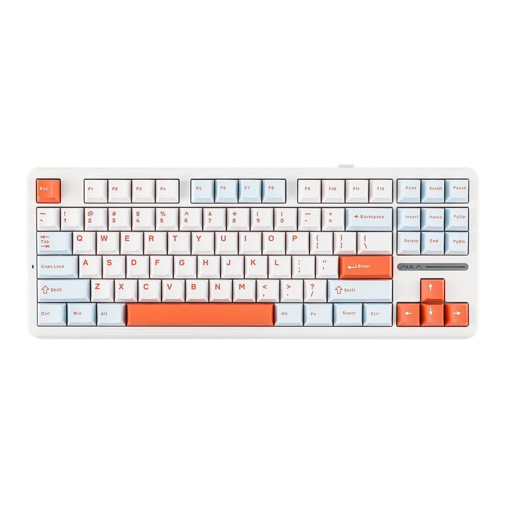 AULA F87 Gasket Gaming Mechanical Keyboard 75% TKL Layout Wireless Hot-Swap RGB Custom Bluetooth Keyboard 2024 New Colors