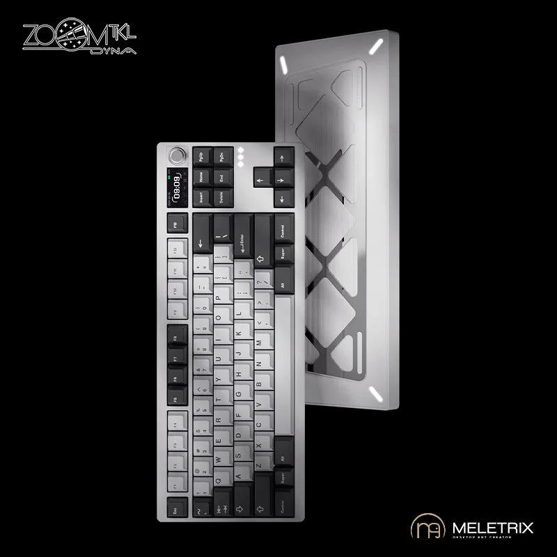 ZOOM TKL DYNA Keyboard Kit Tri-mode Wireless Hot Swap CNC Aluminum Customized with Knob Screen Gaming Mechanical Keyboards Kit