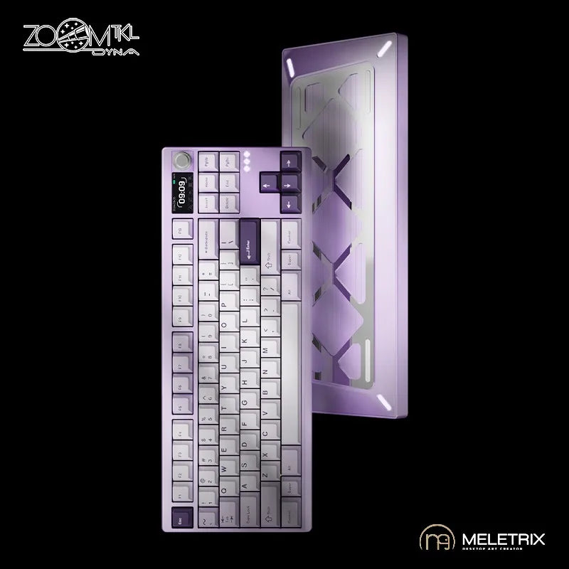 ZOOM TKL DYNA Keyboard Kit Tri-mode Wireless Hot Swap CNC Aluminum Customized with Knob Screen Gaming Mechanical Keyboards Kit