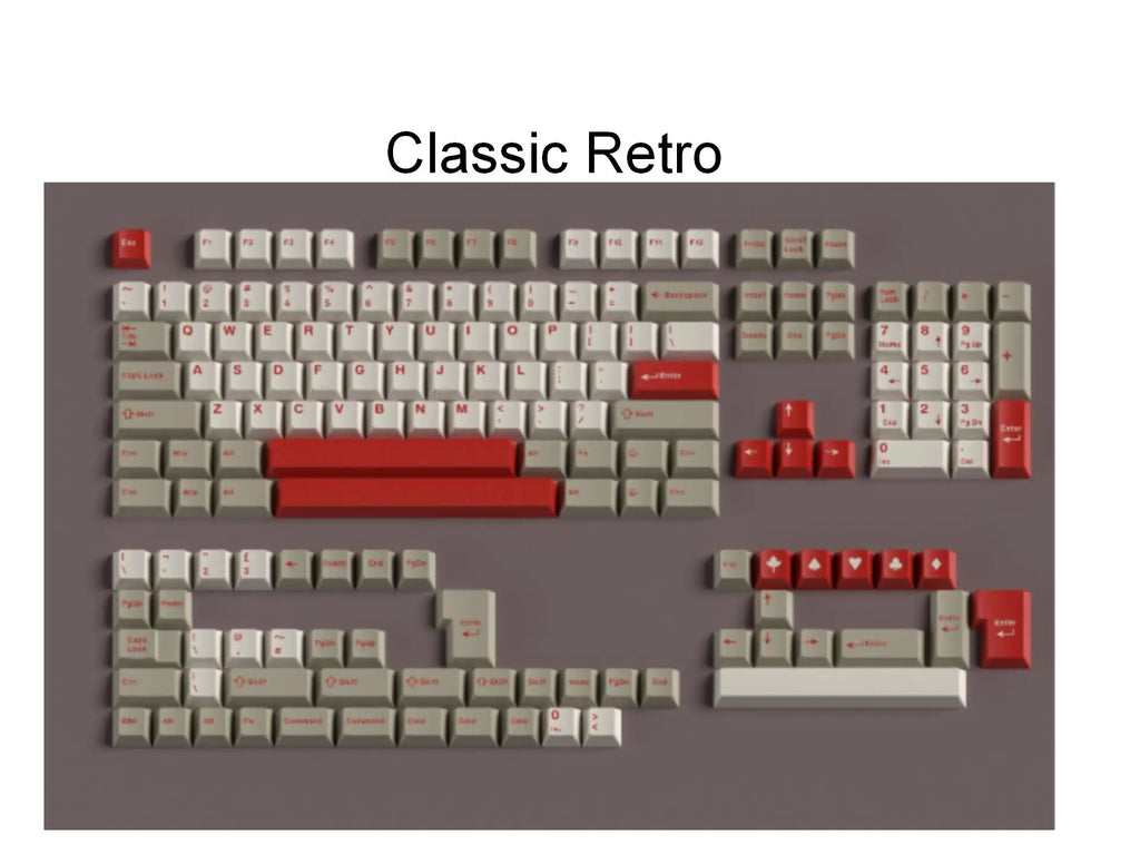 172 Keys/Set Double Shot Keycaps ABS GMK Classic Retro Clone 7u Space Keycap for MX Switches ISO ANSI Layout Mechanical Keyboard