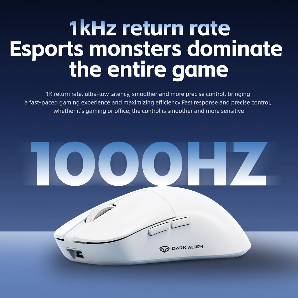 DARK ALIEN X11 Pro Wireless Mouse,Bluetooth/2.4G/wired Tri-Mode Mouse ,PAW3311 RGB Magnetic charging dock Gaming Mouse