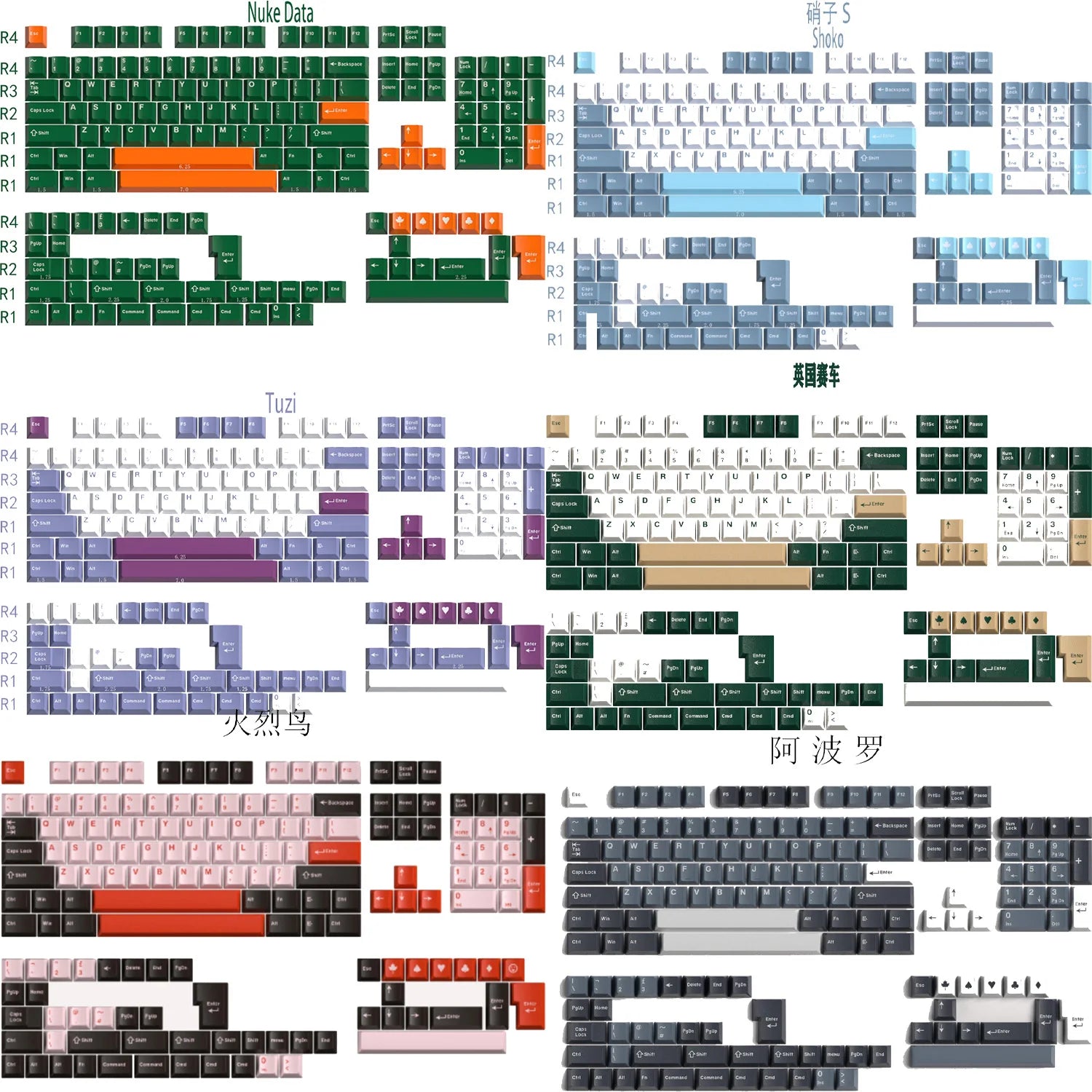 172 Keys/Set Double Shot Keycaps ABS GMK Classic Retro Clone 7u Space Keycap for MX Switches ISO ANSI Layout Mechanical Keyboard