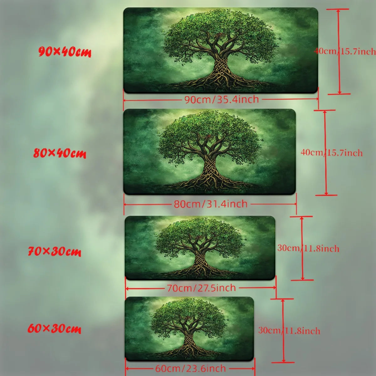 Giant tree of life large Mouse Pad Desk Mat Non-Slip Durable Stitched Edge keyboard mouse mat Gaming mat mauspad משטח לעכבר מחשב