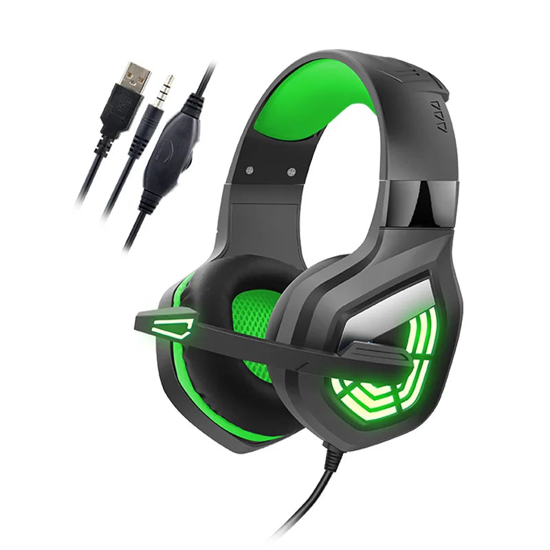 G7 LED Light Gaming Headset USB Stereo Surround Wired Headphone with Noise Reduction Mic Earphones for Computer PC Gamer