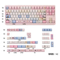 Pink kitten Keycaps Dye-sub Cherry profile PBT keycaps set Emojis keycaps sets For MX 61/68/96/104 Mechancial keyboard