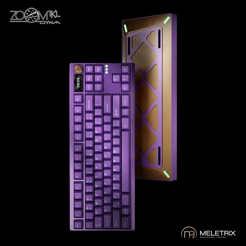 ZOOM TKL DYNA Keyboard Kit Tri-mode Wireless Hot Swap CNC Aluminum Customized with Knob Screen Gaming Mechanical Keyboards Kit