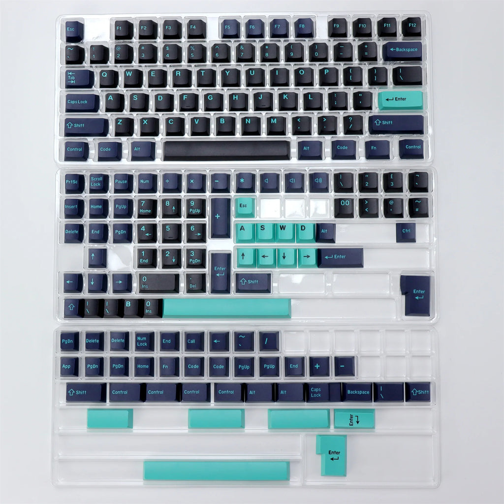 KBDiy 174 Keys/Set PBT GMK Marrs Green Keycap Custom Double Shot Cherry Profile Keycap for Mechanical Keyboard ISO DIY MX Switch
