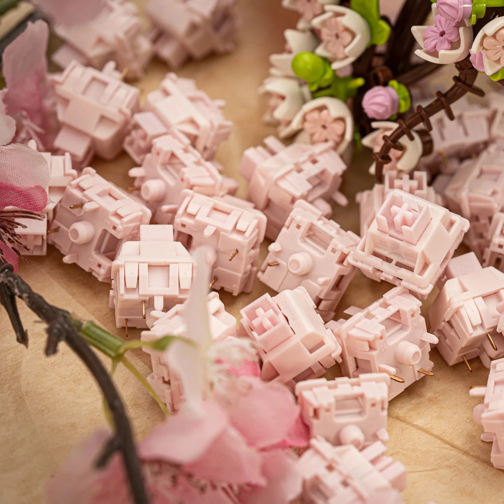 HUANO Sakura Switch 35GF 5pin Linear Mechanical Keyboard Game Office Custom DIY Switches PC 23.5mm Japan Imports Spring Hot Swap