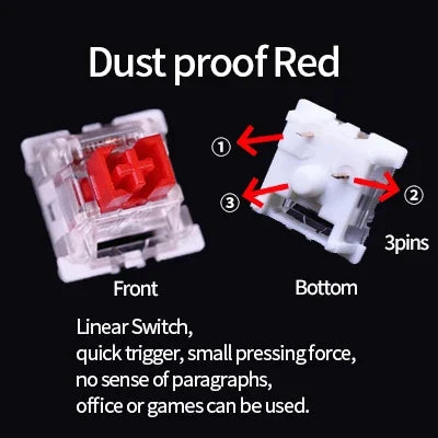 Outemu Dustproof Switch Blue Red Black Brown RGB Clicky Linear Tactile Silent Switches for MX Mechanical Gamer Keyboard Switch