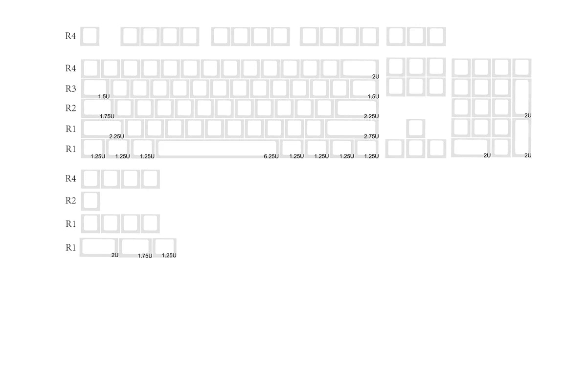 1 Set Low Profile Blank Keycaps For MX Switch Mechanical Keyboard PBT No Printed Key Caps For 61/64/75/87/96/104 Layouts