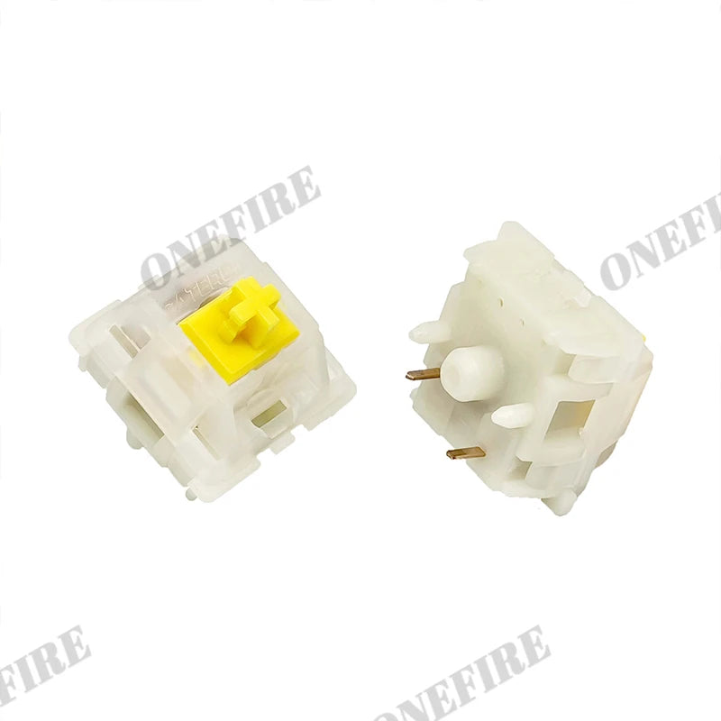 Gateron Milky Pro Switches Milky Yellow Pro Red Linear Pre Lubed Switch SMD RGB Mx Stem Switch for Mechanical Keyboard 5pin POM