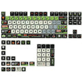 Pudding Keycap Set PBT+PC 125 Key Four Sided Transparent Anime Theme Keycap Compatible with Mechanical Keyboard 61/75/87/104