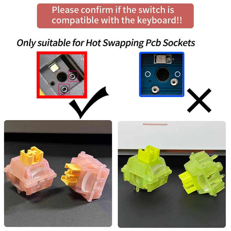 Outemu Silent Lemon V3 Switches Silent Peach V3 Switches Pre-Lubed Mechanical Keyboard Linear Tactile 5Pin Hot Swap PA66 POM