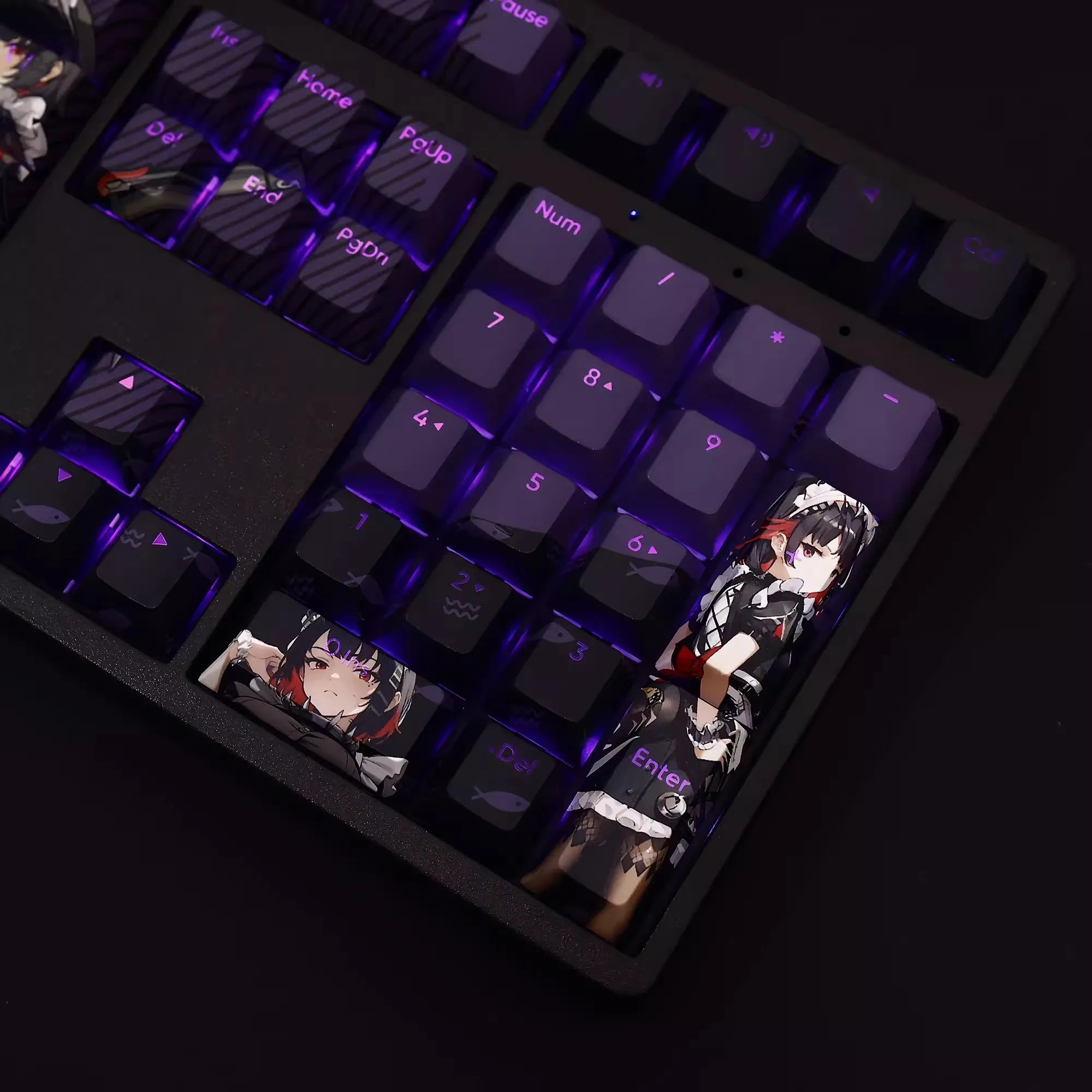 108 Keys/set Zenless Zone Zero Ellen Joe Keycap PBT Backlit Keycaps Cartoon Anime Gaming Key Caps For ANSI 61 87 104 Keyboards