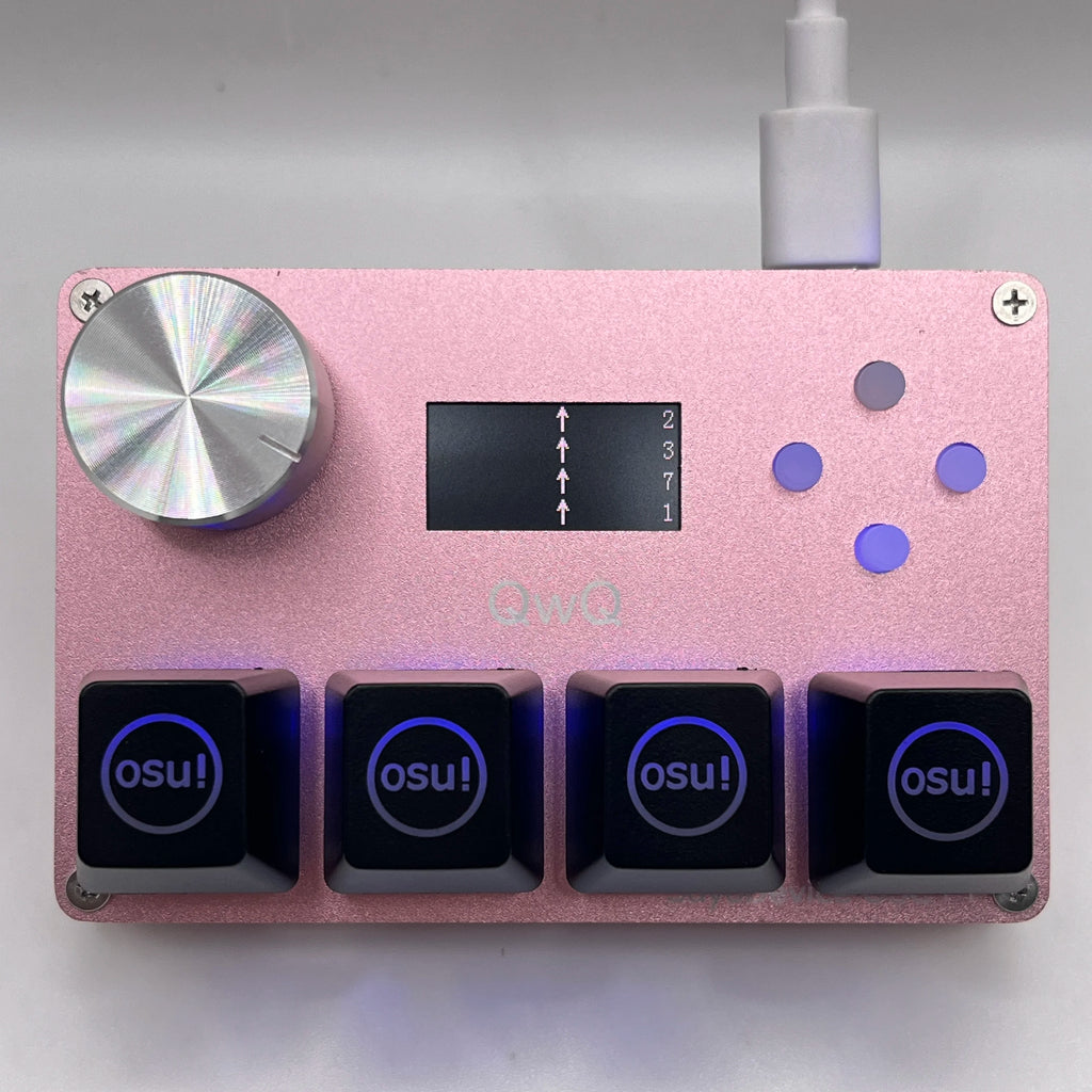 4+4 keys SayoDevice O3C++ OSU Rapid Trigger Magnetic Linear OUTEMU Magnetic Pink Switches Keyboard Knob Screen Copy Shotcut