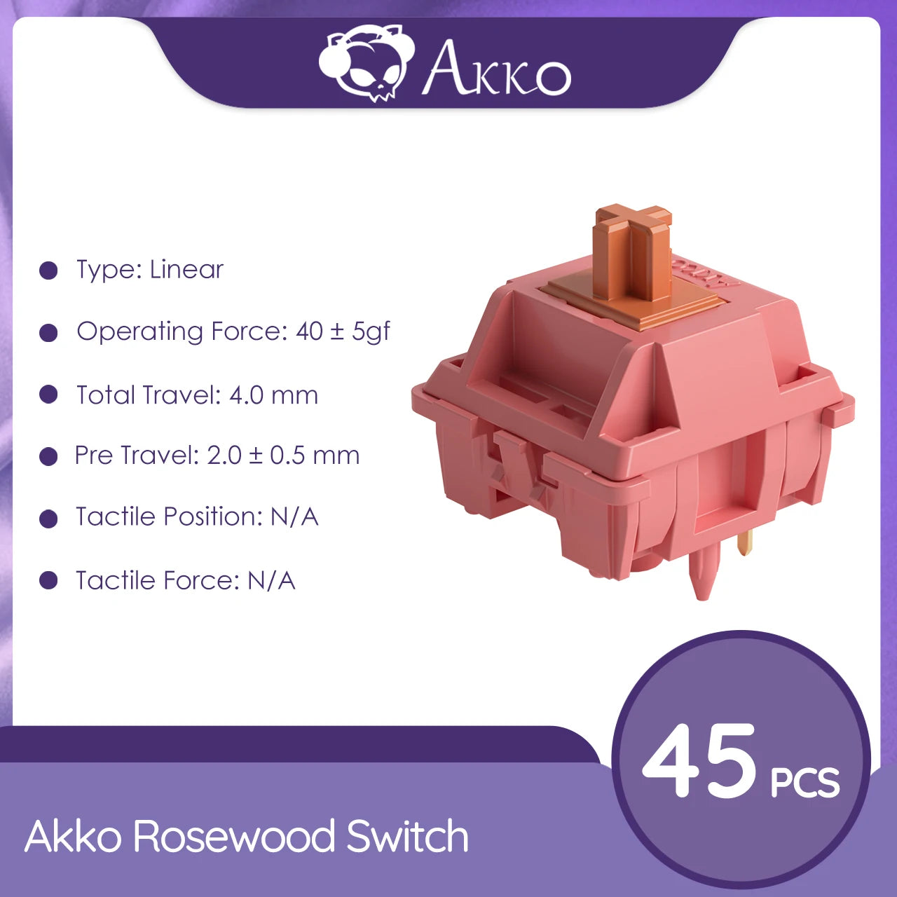 Akko V3 Pro Switches Tactile / Linear Switch for Mechanical Keyboard 45Pcs Pack Replaceable Outemu Gateron Cherry MX Keyswitch
