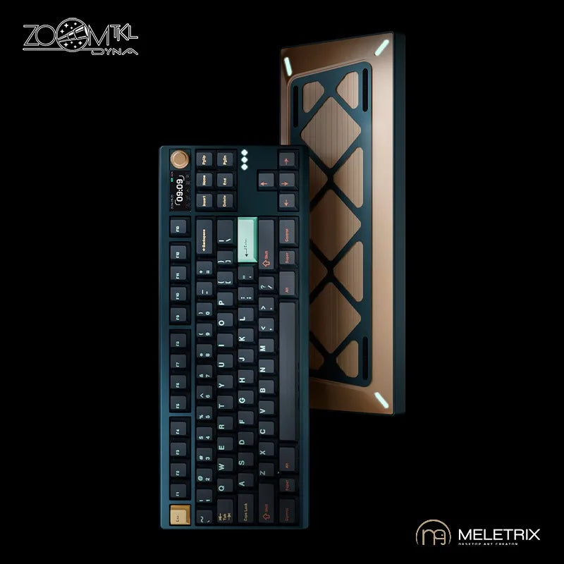 ZOOM TKL DYNA Keyboard Kit Tri-mode Wireless Hot Swap CNC Aluminum Customized with Knob Screen Gaming Mechanical Keyboards Kit