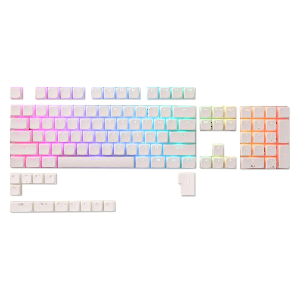 XDA Profile Pudding Keycaps Set, PBT Double Shot Translucent for ISO & ANSI Layout 60/65/68/75/87/98/104 Mechanical Keyboard