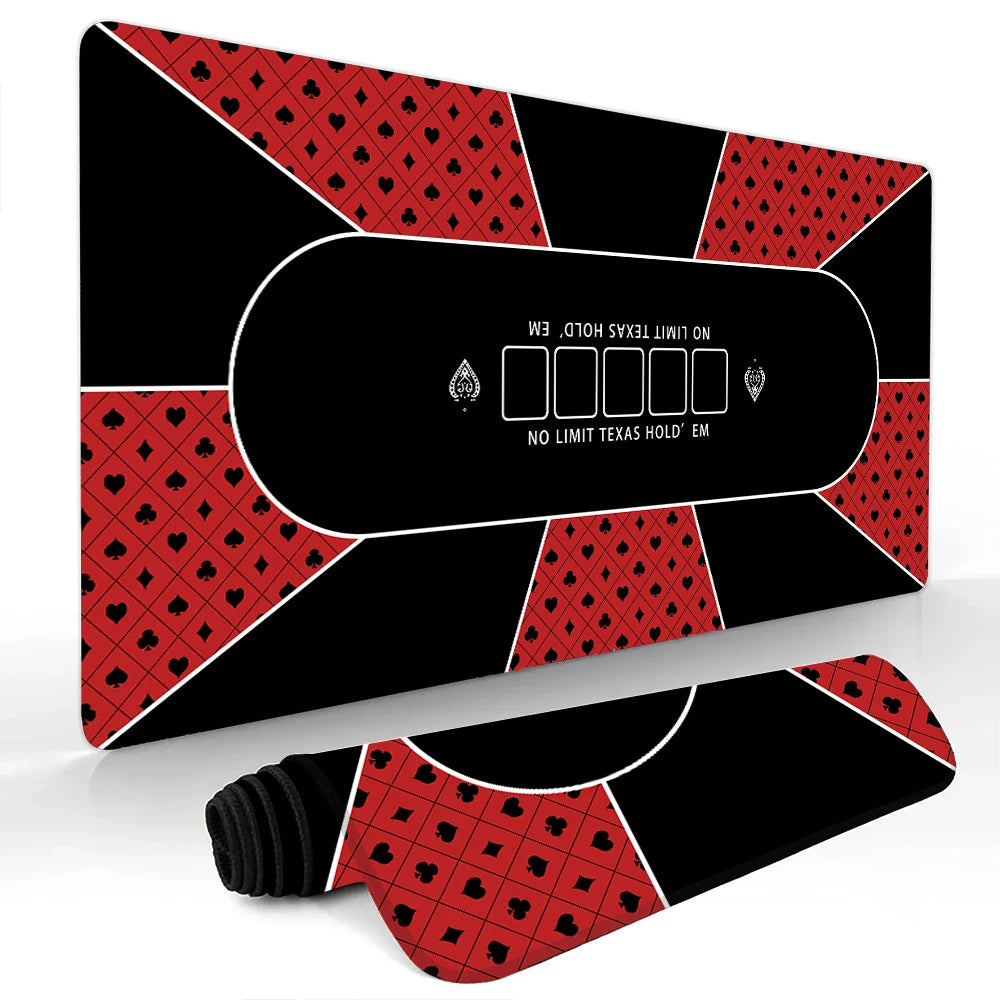 Texas Hold 'em Poker design Mouse Pad Desk Mat gaming mats Non-Slip Stitched Edge pc accessories keyboard mousepads card mat