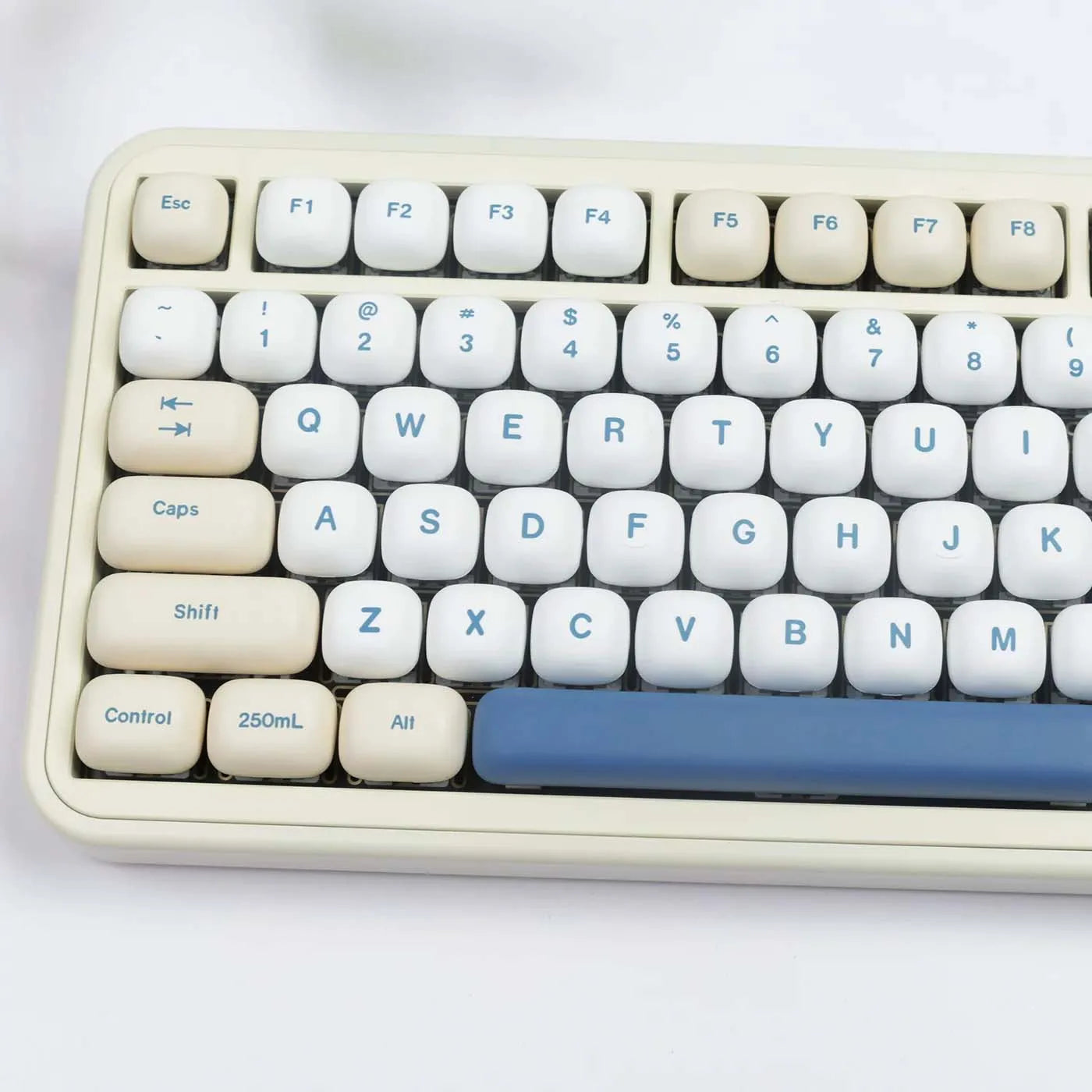 138-Key PBT Dye-Sublimated Keycap Set, MOG Profile, Soy Milk Theme, Compatible with MX Switches for 61/64/68/87/96/104/108