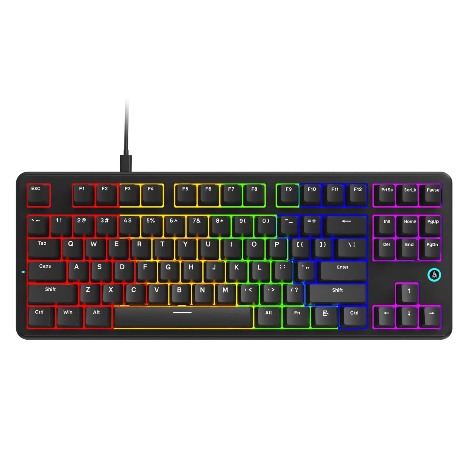 AJAZZ AK870 V2 TKL Gasket Hot-Swap Wired/BT5.0/2.4GHz Wireless Mechanical Keyboard RGB Backlit 10000mAh Battery NKRO for Win/Mac