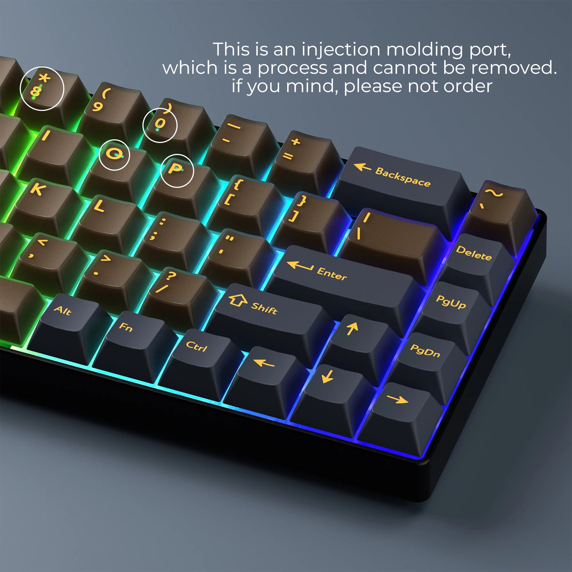 216 keys Brown Translucent Jade keycaps PBT PC Double Shot Cherry Profile Key Cap Set For Alice layout 61/68/75/87/98/104/108
