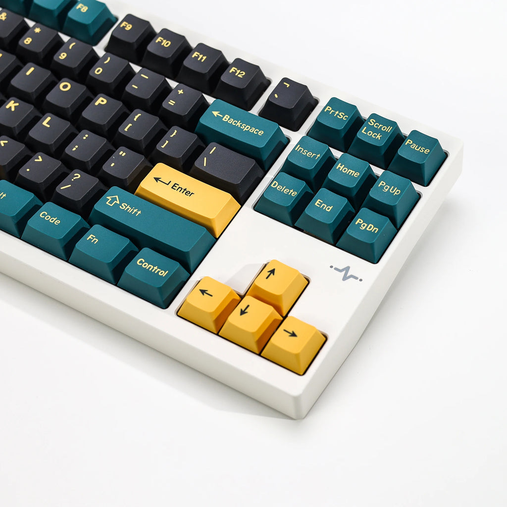 KBDiy 174 Keys/Set PBT GMK Marrs Green Keycap Custom Double Shot Cherry Profile Keycap for Mechanical Keyboard ISO DIY MX Switch
