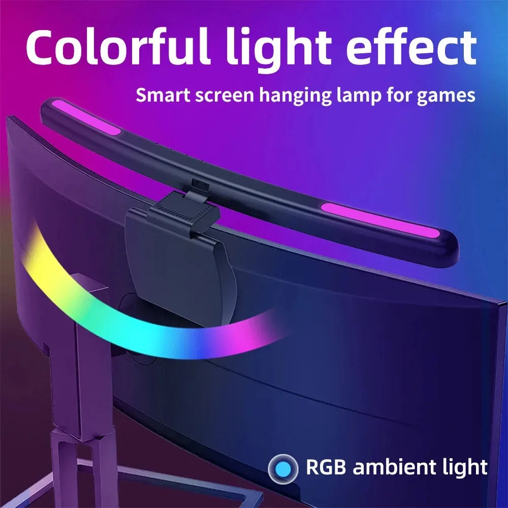 Curved Screen Monitor Laptop Screen Light Bar No flash frequency eyes-care Colorful atmosphere lamp Touch Switch Monitor Lamp