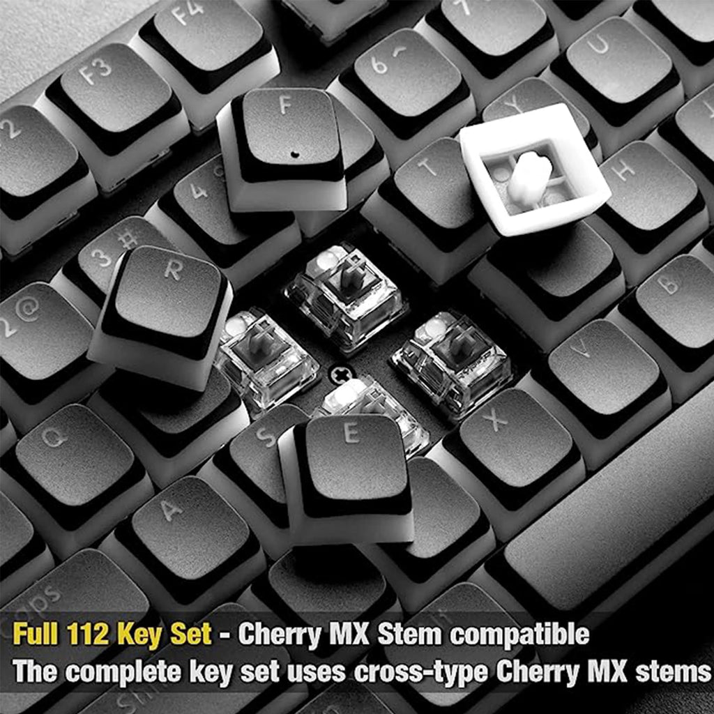 XDA Profile Pudding Keycaps Set, PBT Double Shot Translucent for ISO & ANSI Layout 60/65/68/75/87/98/104 Mechanical Keyboard