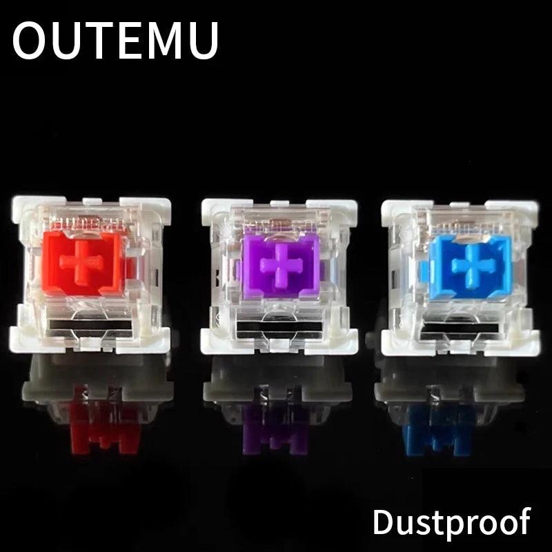 Outemu Dustproof Switch Blue Red Black Brown RGB Clicky Linear Tactile Silent Switches for MX Mechanical Gamer Keyboard Switch