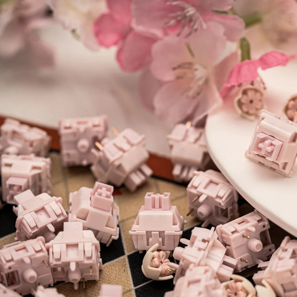 HUANO Sakura Switch 35GF 5pin Linear Mechanical Keyboard Game Office Custom DIY Switches PC 23.5mm Japan Imports Spring Hot Swap