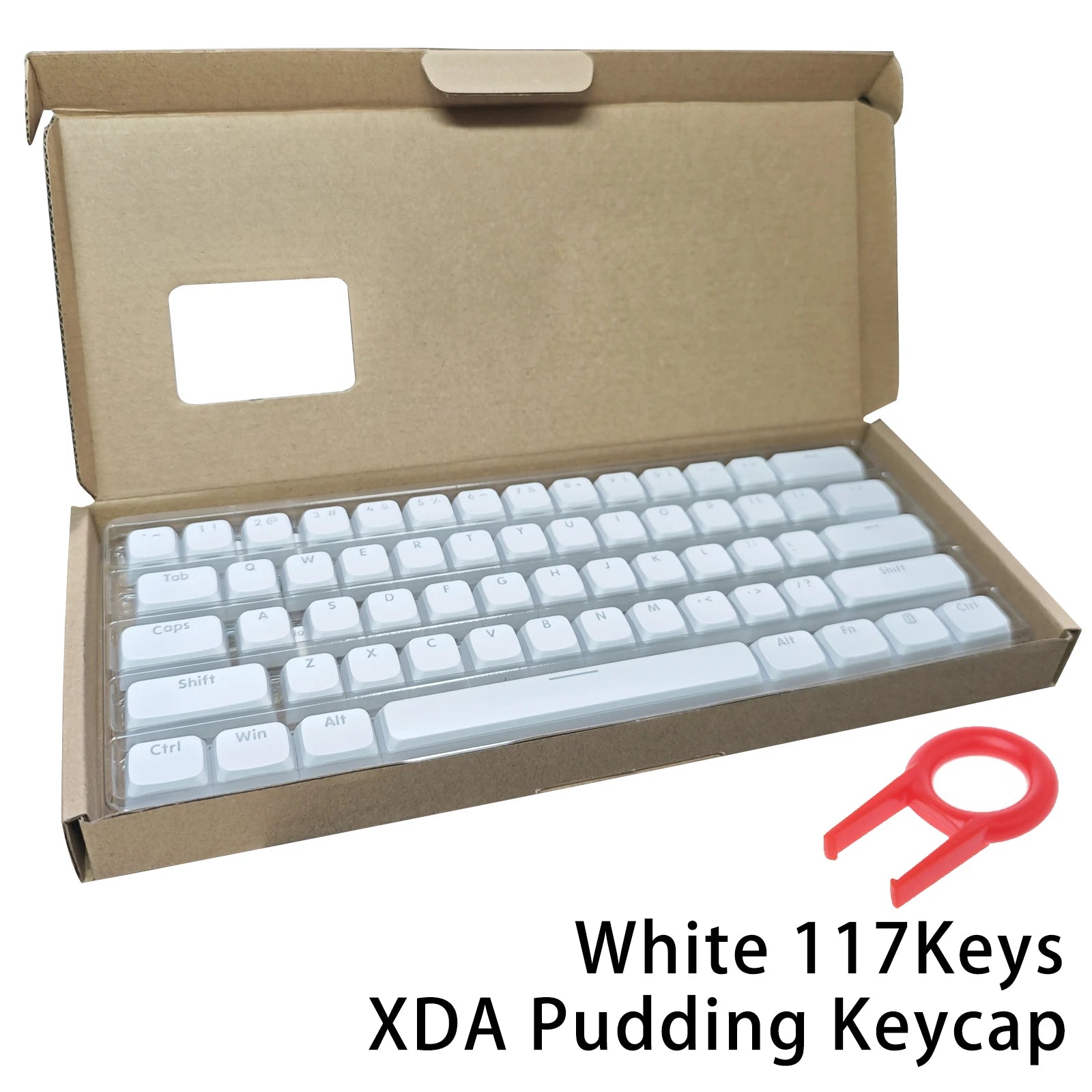 XDA Profile Pudding Keycaps Set, PBT Double Shot Translucent for ISO & ANSI Layout 60/65/68/75/87/98/104 Mechanical Keyboard