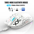 Popular HXSJ T90 2.4G 3-mode silent buttons ergonomic Colorful RGB Backlit 650mAh rechargeable wireless gaming mouse for laptop