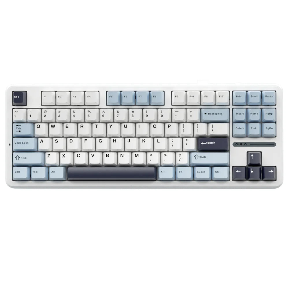AULA F87 Wireless Keyboard 87 Keys Compact TKL 3 Modes Gasket Gaming Keyboard Hot-Swap RGB Custom RGB Backlit Bluetooth Keyboard