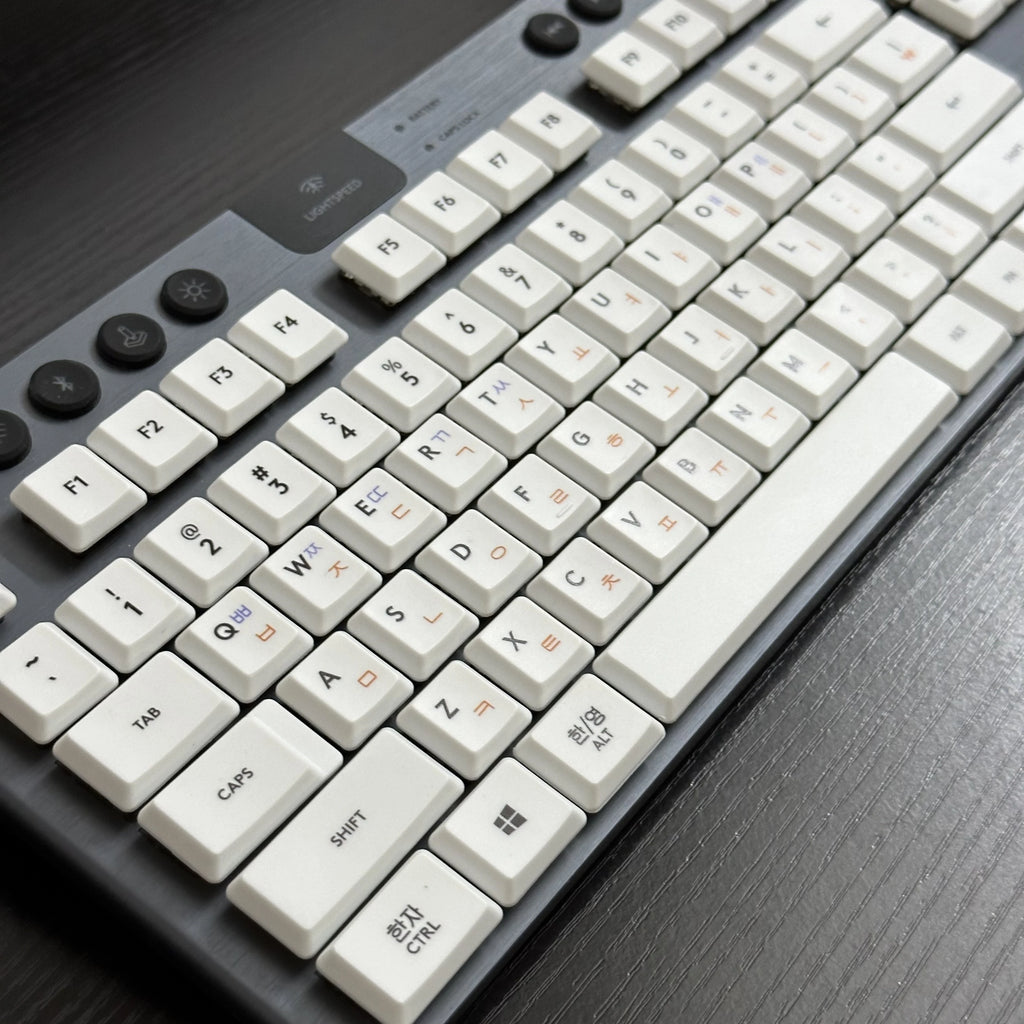 Korean Language Keycaps,PBT/PC Custom Keycap Set,Suitable for Logitech G915 G813 G815 G913 TKL RGB Mechanical Gaming Keyboard.