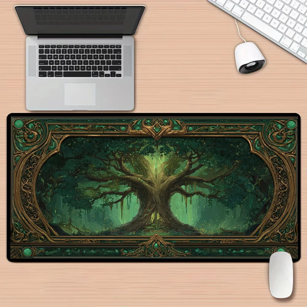 Giant tree of life large Mouse Pad Desk Mat Non-Slip Durable Stitched Edge keyboard mouse mat Gaming mat mauspad משטח לעכבר מחשב