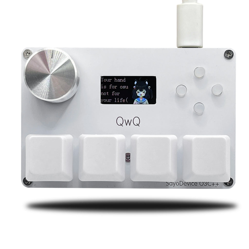 4+4 keys SayoDevice O3C++ OSU Rapid Trigger Magnetic Linear OUTEMU Magnetic Pink Switches Keyboard Knob Screen Copy Shotcut