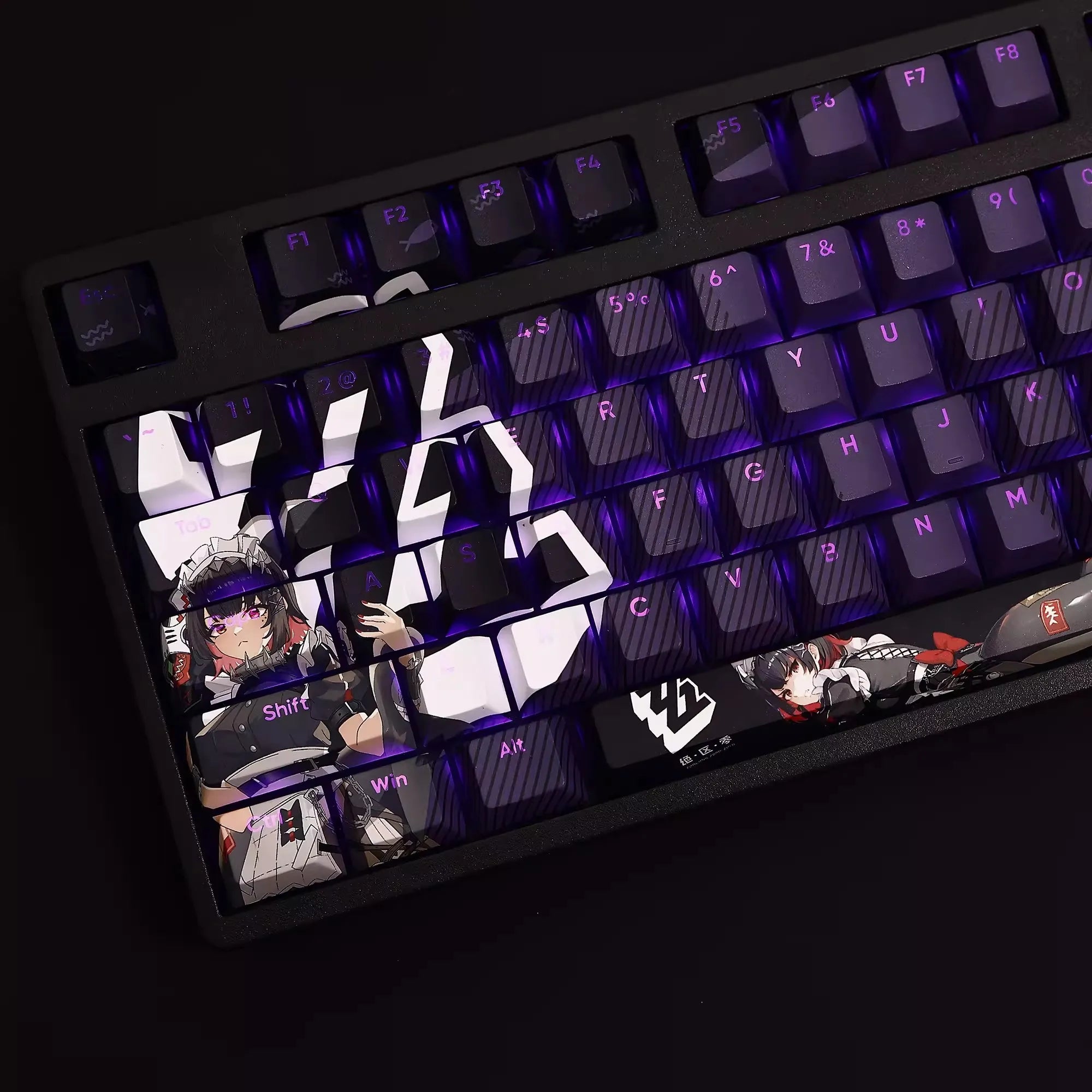 108 Keys/set Zenless Zone Zero Ellen Joe Keycap PBT Backlit Keycaps Cartoon Anime Gaming Key Caps For ANSI 61 87 104 Keyboards