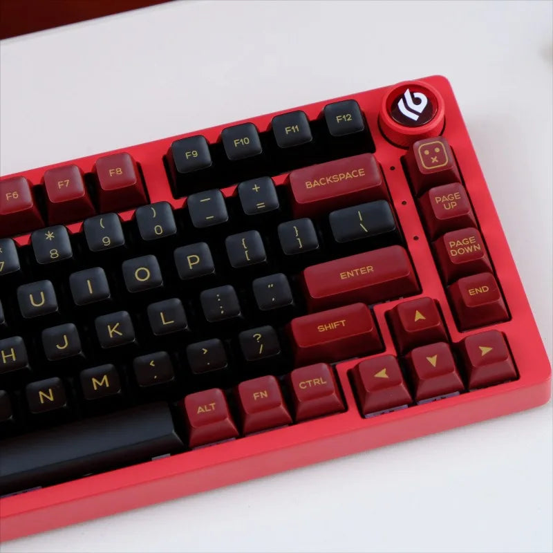GMK Red Samurai Key Cap Set 140+ keys PBT 2-Color Injection Molded SA Profile Fit 61%-108% Keycaps for Mechanical Keyboard Gift