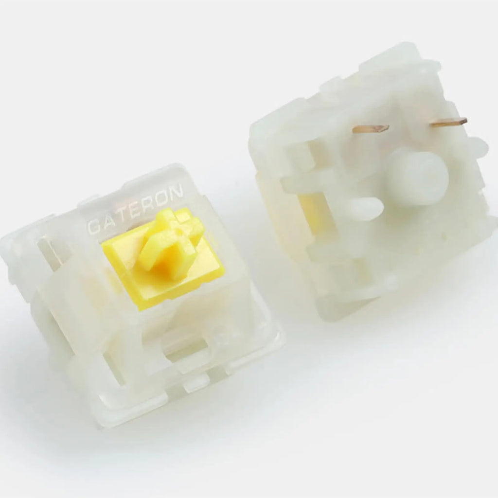GATERON KS-3X1 V2 Milky Yellow Pro Switches Pre-lubed 5 Pin Linear Keyboard Switches for MX Mechanical Keyboard