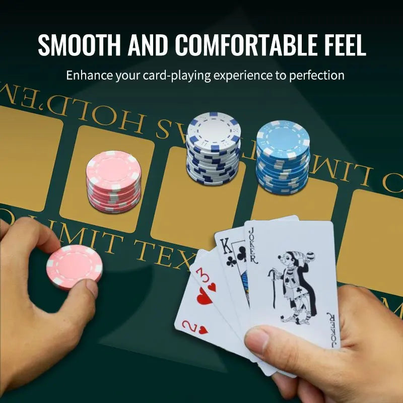 Texas Hold 'em Poker design Mouse Pad Desk Mat gaming mats Non-Slip Stitched Edge pc accessories keyboard mousepads card mat