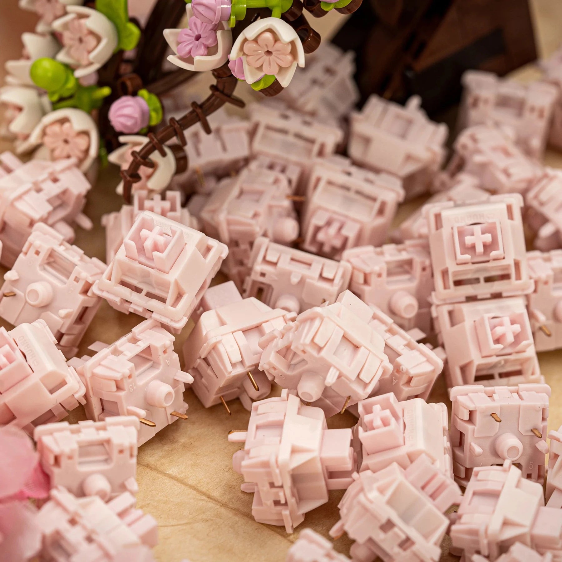 HUANO Sakura Switch 35GF 5pin Linear Mechanical Keyboard Game Office Custom DIY Switches PC 23.5mm Japan Imports Spring Hot Swap