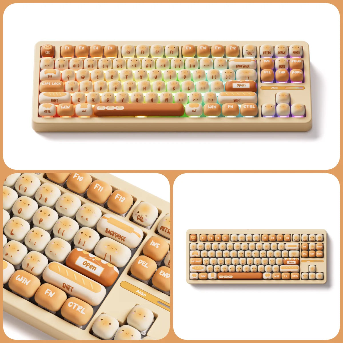 Akko TAC87 Mechanical Keyboard 80% TKL Hot-swap RGB USB Wired/2.4G&BT Wireless 10000mAh Gaming PC Keyboard Gasket Mount