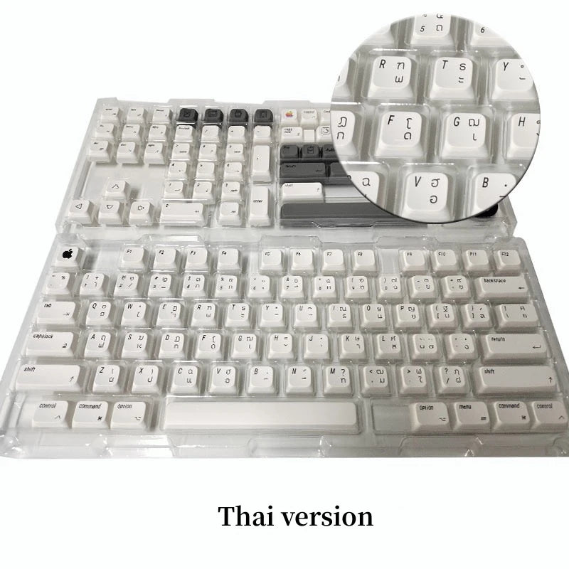 Apple MAC Keycaps XDA PBT English/Japanese/Russian/Korean 127 Keys/Set For Cherry MX Keycap For DIY Custom Mechanical Keyboard