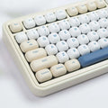 138-Key PBT Dye-Sublimated Keycap Set, MOG Profile, Soy Milk Theme, Compatible with MX Switches for 61/64/68/87/96/104/108