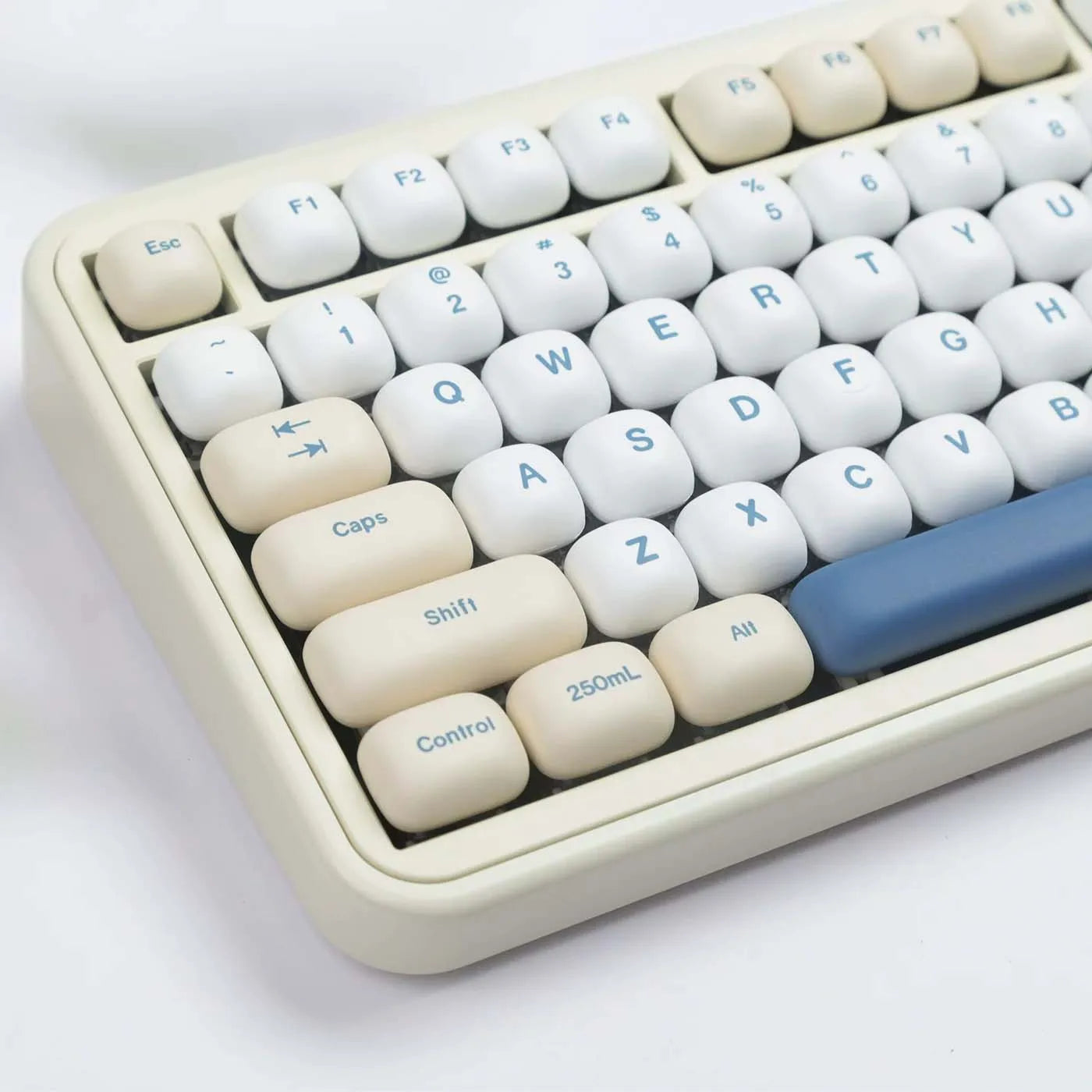 138-Key PBT Dye-Sublimated Keycap Set, MOG Profile, Soy Milk Theme, Compatible with MX Switches for 61/64/68/87/96/104/108